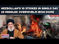 Hezbollah’ Missile Blitz Hurt Israel| 10 strikes , 25 Missiles Overwhelm Iron Dome| Lebanon War Next