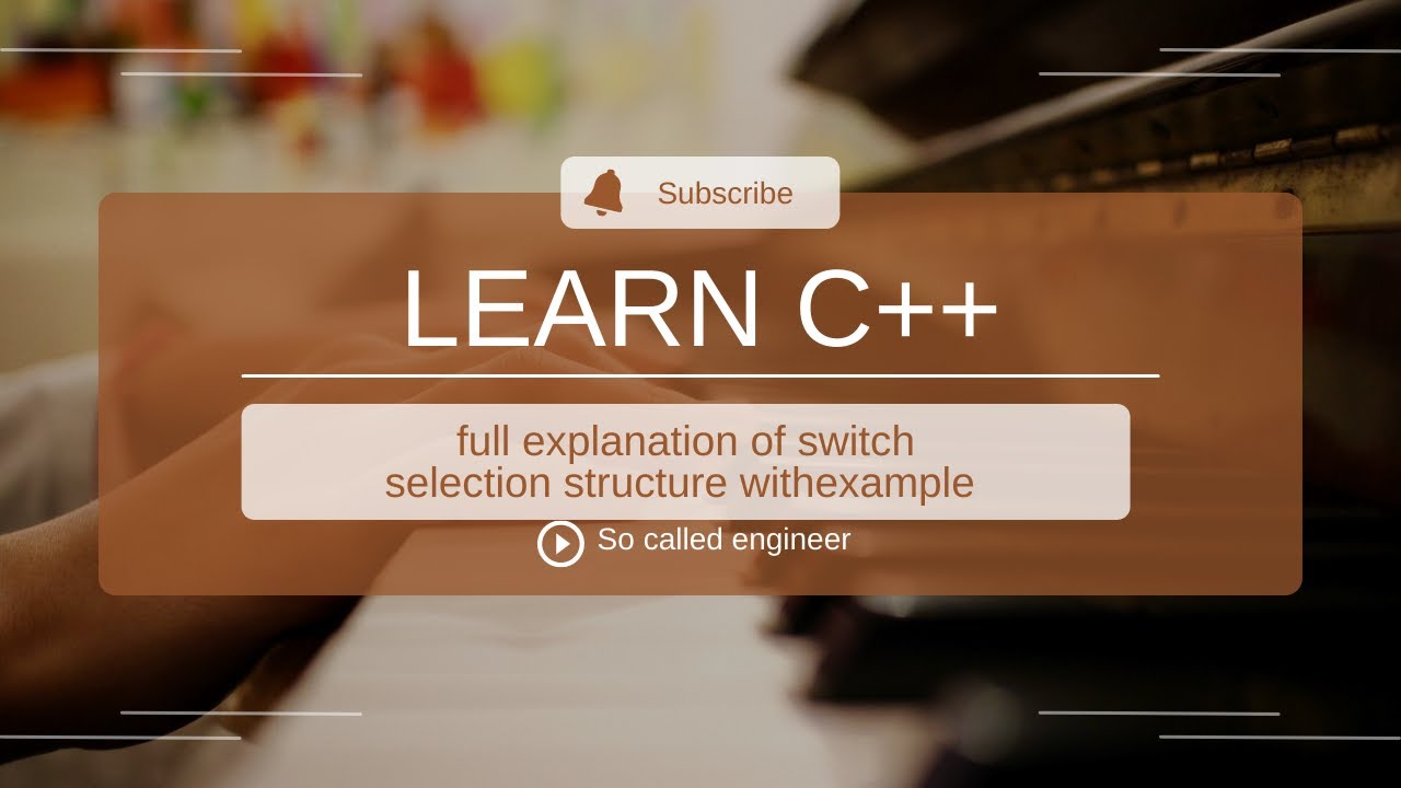 switch statement and switch case with syntax in c++ Urdu Hindi - YouTube