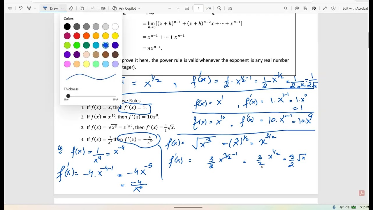 Calculus I - Derivative Formulae Part 1