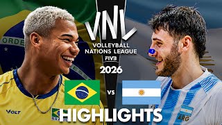 Brazil 🇧🇷 vs Argentina 🇦🇷 | Highlights | Men's VNL 2026