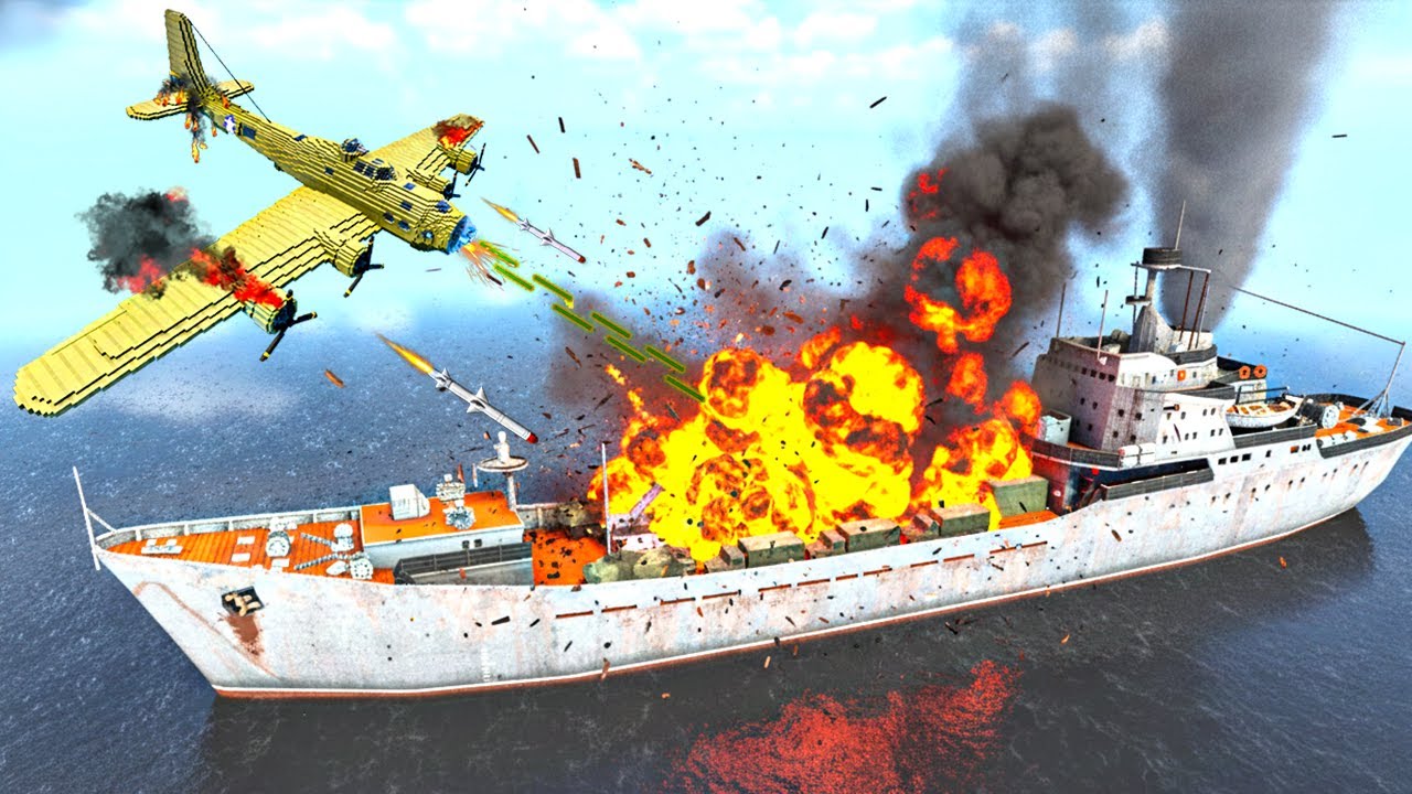 Warplanes vs Tapir-Class Landing Ship-2 | Epic Sea Battle Destruction 💥 | Teardown
