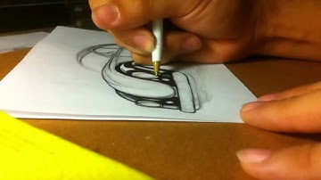VW Beetle sketch timelapse