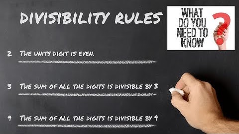 Numerical Ability - Divisibility Rules
