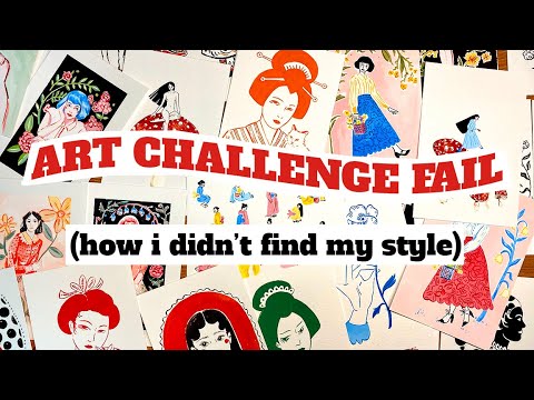 100 Day Art Challenge Fail: How I didn't find my art style - YouTube