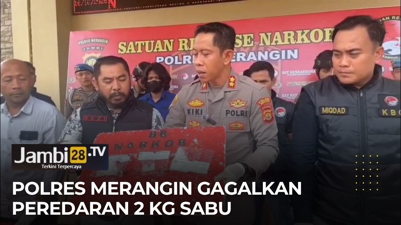 Polres Merangin Tangkap Kurir Dan Bandar Narkoba, 2 Kg Sabu Diamankan