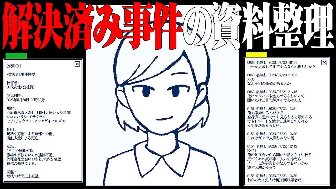 解決済みの事件の資料を整理するだけのゲームが凄い｜解決済み事件を整理してください。