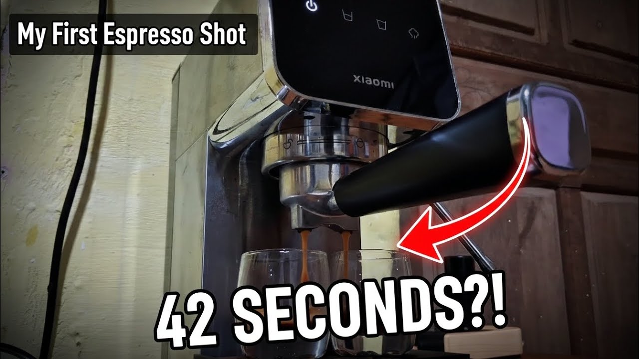 My First Espresso Ever ☕ | 42s Shot (Over-Extracted?)