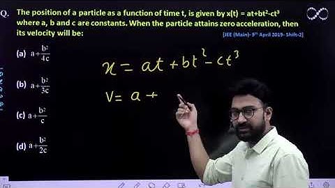 A position: Position dependent on time [JEE (Main)- 9th April 2019- Shift-2]