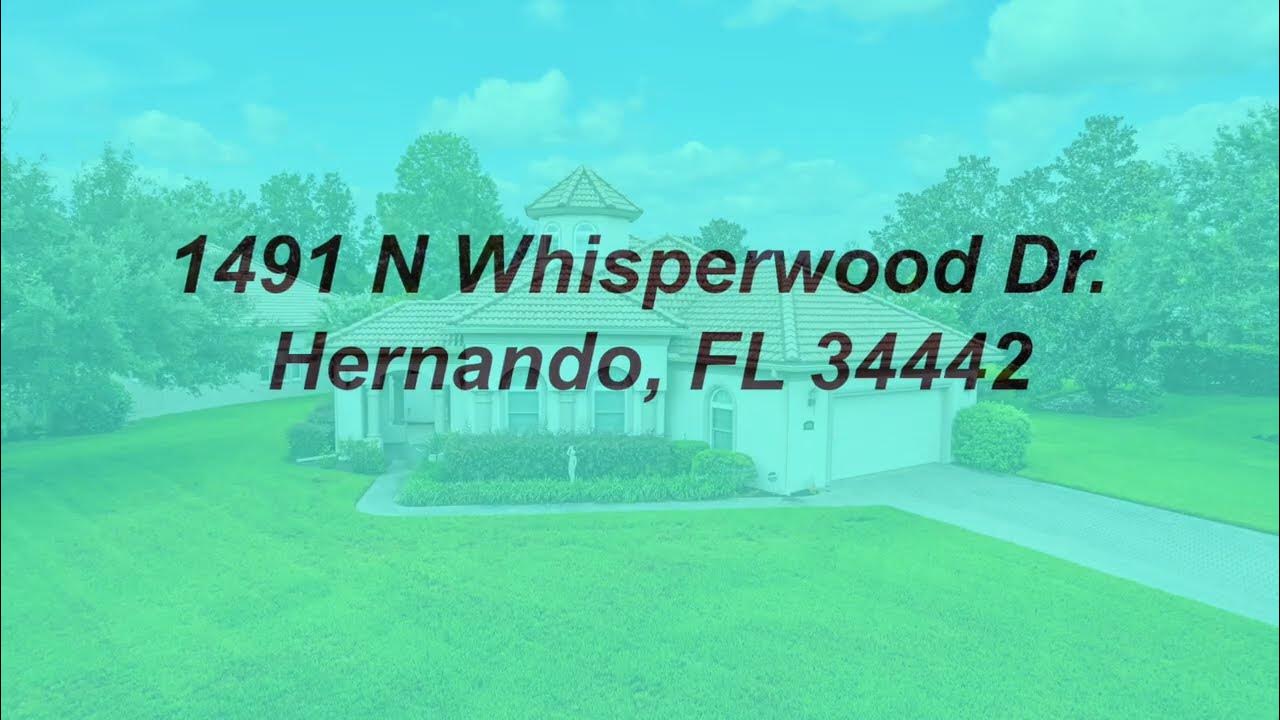 1491 N Whisperwood Dr Hernando, Fl 34442 YouTube