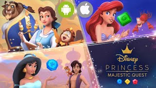 Disney Princess Majestic Quest MATCHES 3 (Princesas Disney Aventura Real) ANDROID IOS GAMEPLAY screenshot 2