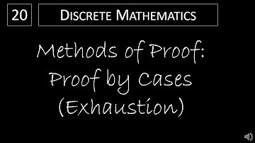 Discrete Math - 1.8.1 Proof by Cases