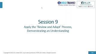 Review and Adapt | M_o_R 4 Practitioner | AXELOS | 1WorldTraining.com | Course Introduction