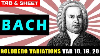 TAB/Sheet: Goldberg Variations variation 18-20 by Johann Sebastian Bach  [PDF + Guitar Pro + MIDI]