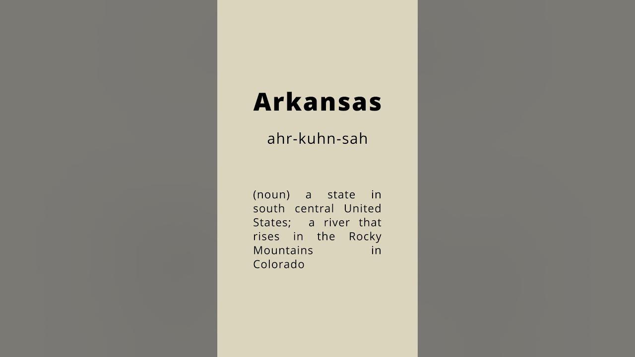 How to pronounce Arkansas Pronunciation and meaning YouTube