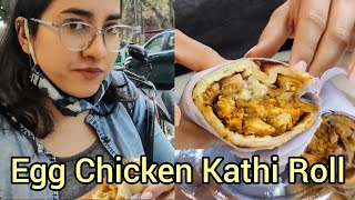 Egg Chicken Kathi Roll (Rs. 80/-) at Kathi Rolls Express, Paschim Vihar, Delhi | Indian Street Food