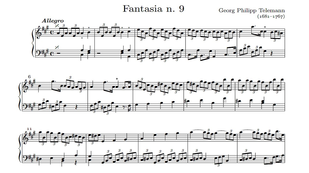 Telemann / Helma Elsner, 1958: Fantasia No. 9 in A Major - Dover