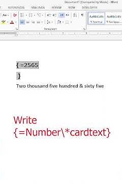 Trick Convert Number Into Text | #microsoftword #microsoftexcel # ...