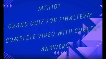 MTH101 grand quiz for final term