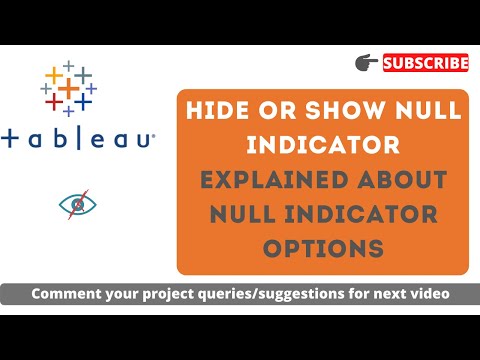 How to show or hide NULL indicator in Tableau || About Null indicator in Tableau