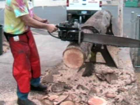 The chainsaw guy with his Methanol Burning McCulloch 101B chainsaw
