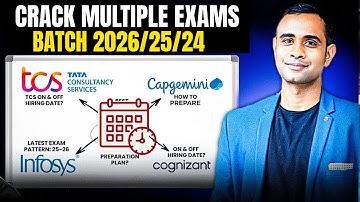 TCS, Infosys, Capgemini, Cognizant Hiring plan | How to Crack ? | Batch 2026/25/24