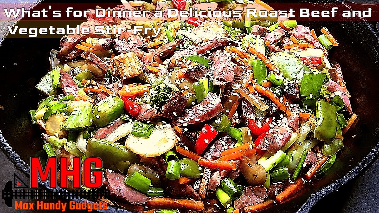 Что на ужин? Вкусный ростбиф с овощами, обжаренный в воке.