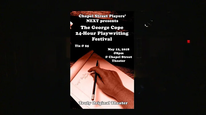 The George Cope 24 Hour Playwriting Festival 2018 ...