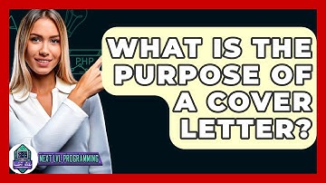 What Is The Purpose Of A Cover Letter? - Next LVL Programming