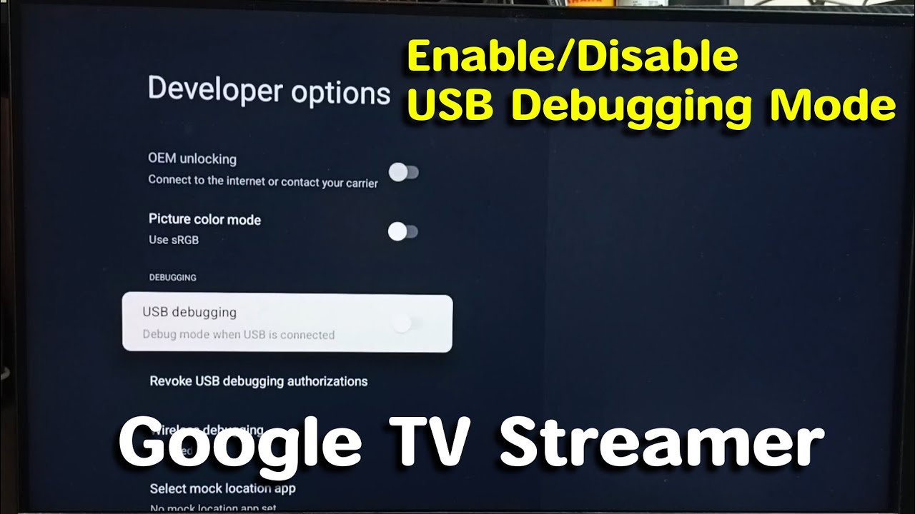 Google TV Streamer 4K | How to Enable or Disable USB Debugging - YouTube