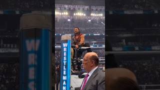 Paul Heyman Spotted During Roman vs Punk WrestleMania Match🤨#shortsfeed