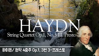 청아한 시냇물의 아침! 하이든의 현악 4중주 Haydn Op.1 No.3 3.Presto 5중주 버전 | 시원한 | 아침 | 클래식 편곡 |
