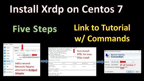 Install Xrdp Centos 7 Linux for Remote Desktop from Windows