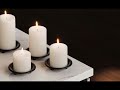 QYNIAL 2 Pack Iron Candle Holder Tray Set Round Black for Home Decor, Weddings & Events