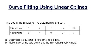 Curve Fitting Using Linear Splines