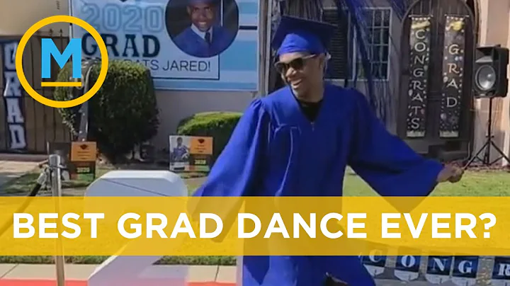 This grad is going viral for his epic dance and celebration on his front lawn | Your Morning