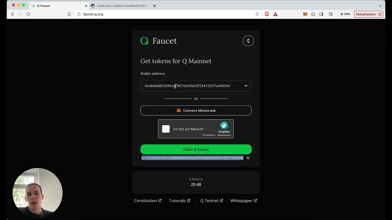 How to Use the Q Mainnet Faucet | Q Protocol