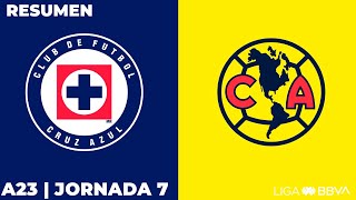 Resumen y Goles | Cruz Azul vs América | Liga BBVA MX | Apertura 2023 - Jornada 7