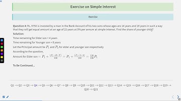 Exercise on Simple Interest Part 3 #SATHEE_SSC #swayamprabha #SSC