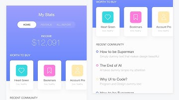 Modern Stats Android App Design - Adobe Xd Tutorial