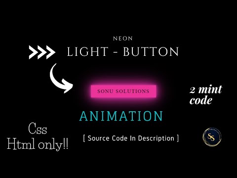 neon light button animation effect on hover | neon button css |#viral #trending #trendingvideo