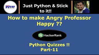 Hacker Rank Python Quiz Part-11 | PyCSR | Learn Python Online with Pankaj Soni