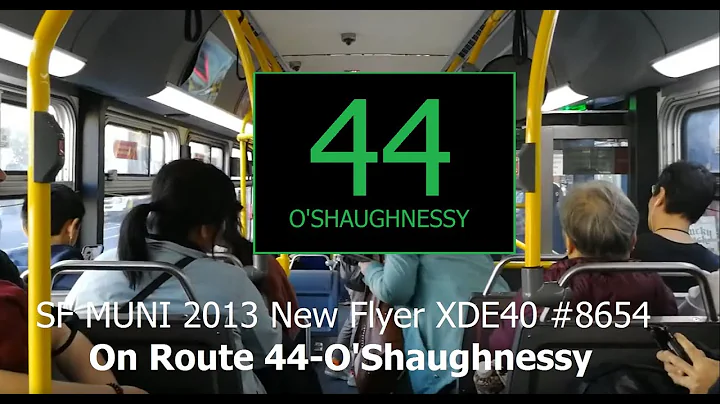 SF MUNI 2013 New Flyer XDE40 #8654 on Route 44-O'Shaughnessy
