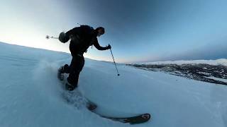 Pudder og fullmåne på Hovden