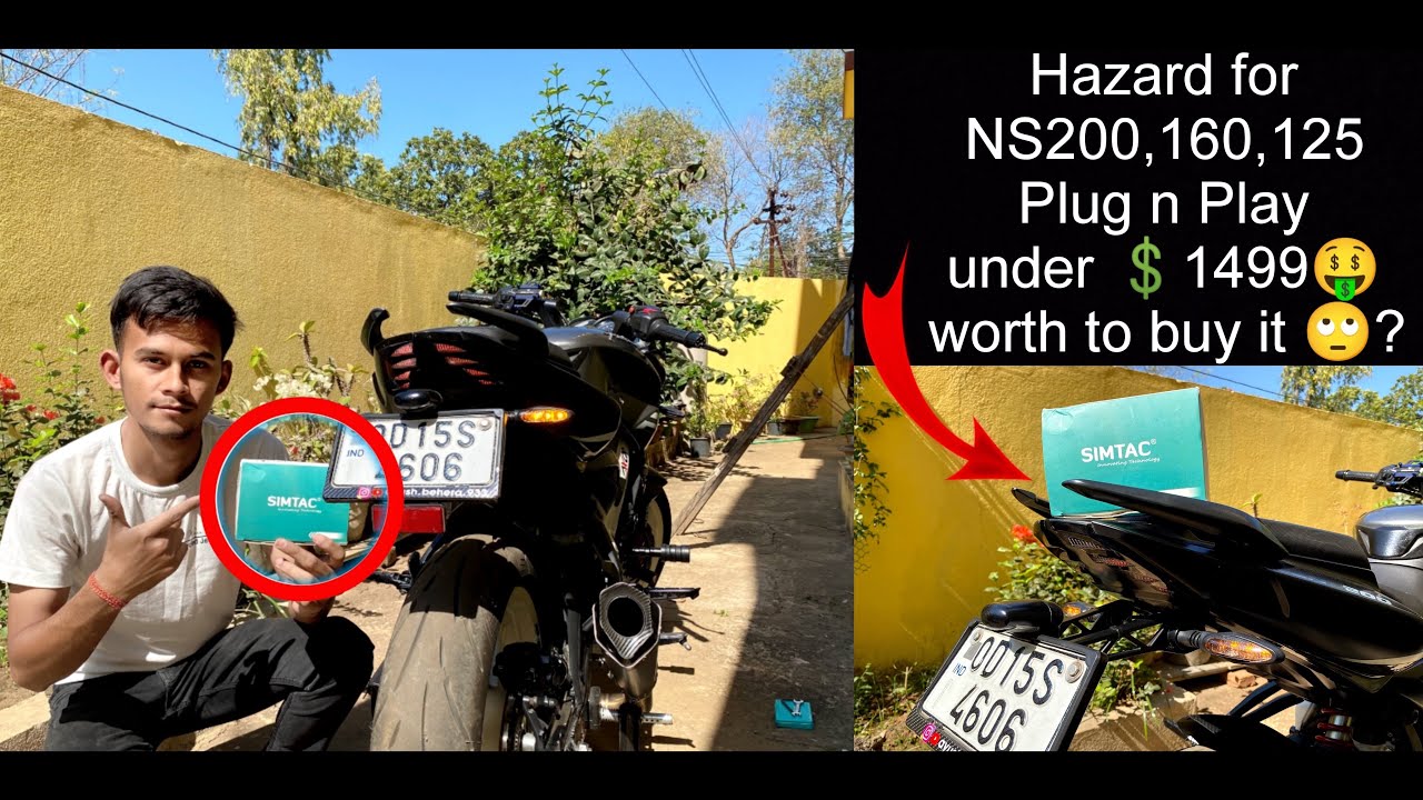 Installing SIMTAC HAZARD Flasher 🤩PLUG 'N' PLAY Hazard Flasher For Ns200 🥰😍/ Ayush Behera 933