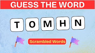 Solve the Scrambled Words🤔| Easy Level | 20 Jumbled Words
