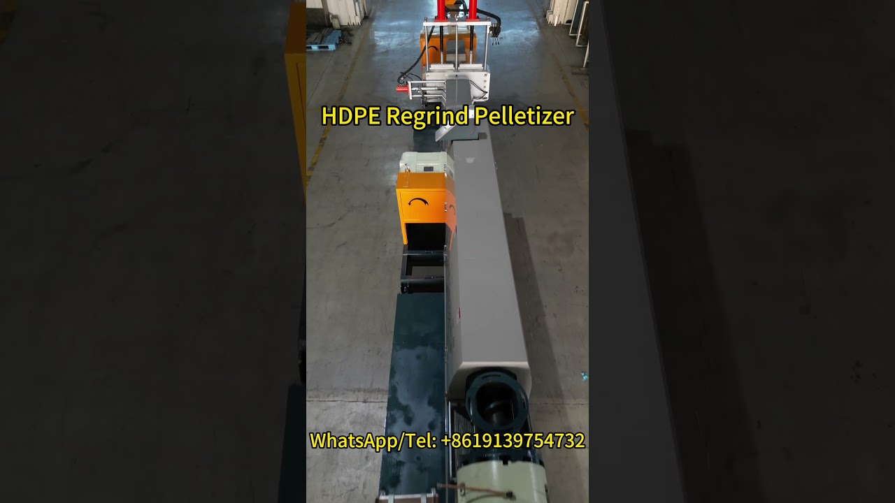 100-500kg/h HDPE Regrind Pelletizer Machine for Plastic Recycling Factories 