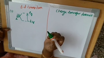 Differences between d-d and CT transition, By Dr. Anita Kothari; B.Sc.PtIII, Pap-1