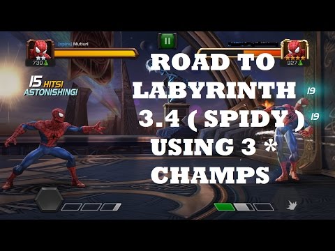 ROAD TO LABYRINTH 3.4 USING 3 STAR CHAMPS | MARVEL CONTEST OF CHAMPIONS