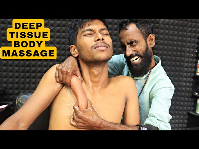 Deep Tissue Chest Massage | Head Massage & Neck Cracking | Back Massage & Spine Cracking ASMR