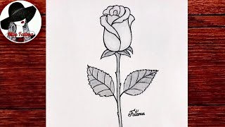Как Нарисовать РОЗУ Очень Легко | Рисунок Розы Карандашом | Простой Рисунок
